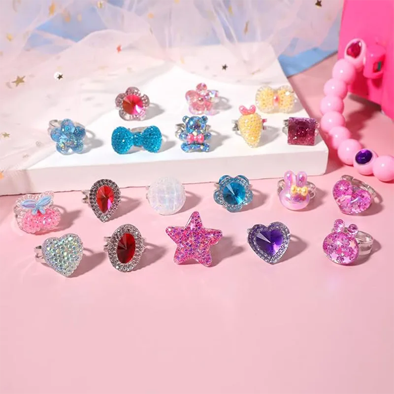 Acrylic Diamond Kid Ring